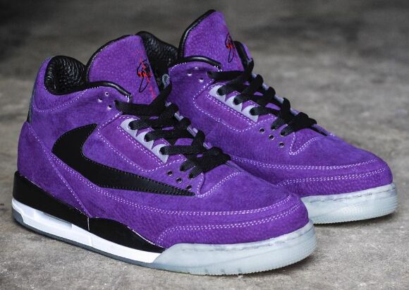 2019 Air Jordan 3 Retro Purple Black Shoes